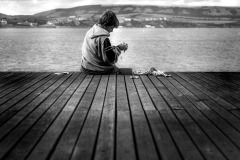 Boy on pier